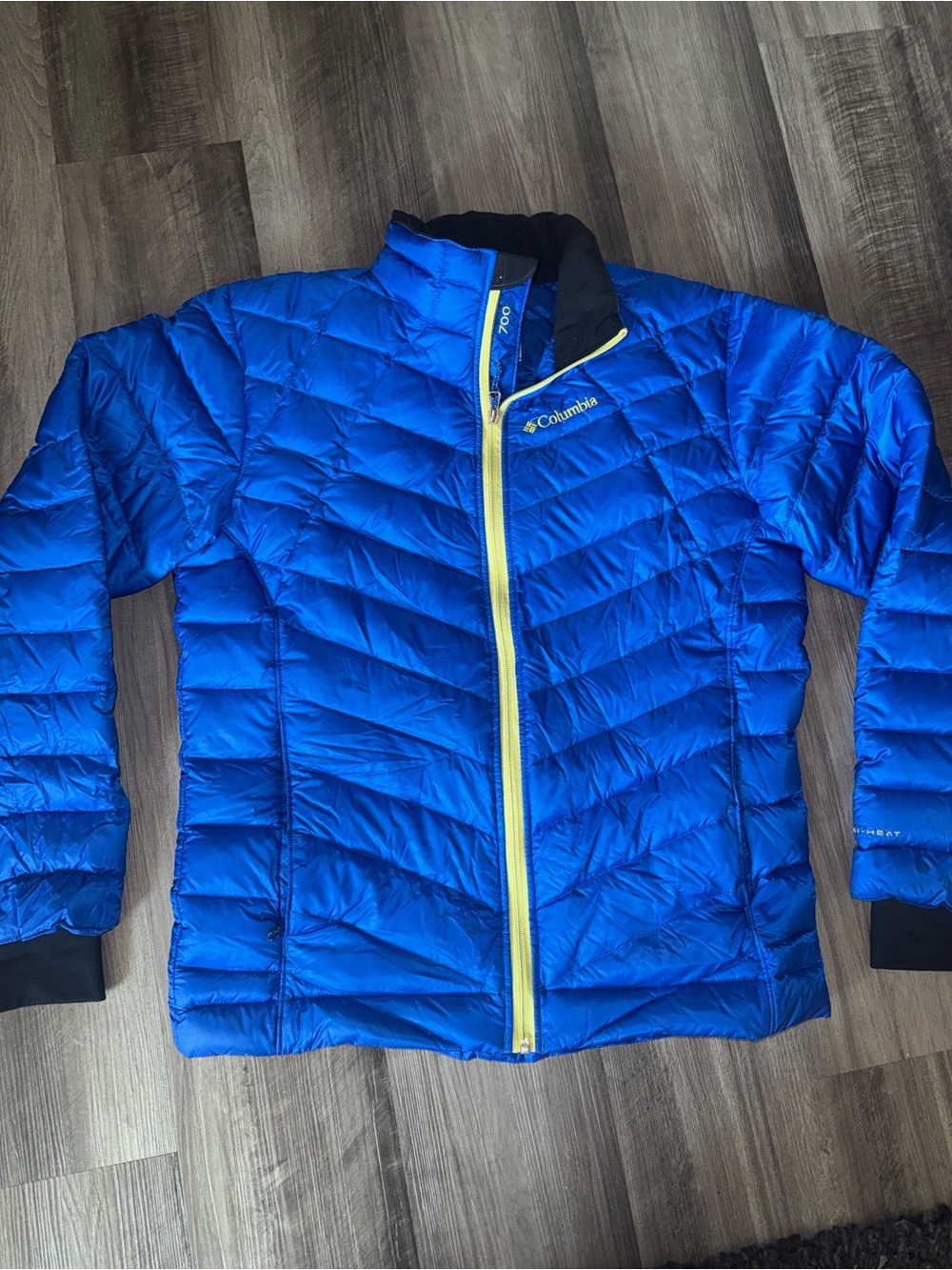 Columbia 700 Down Jacket winter coat blue puffer OMNI-Heat Men’s outdoor thermal